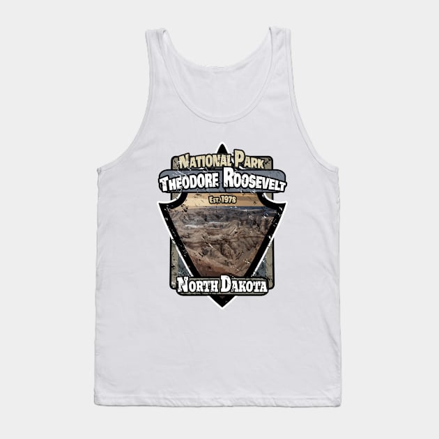 Theodore Roosevelt - National Park USA - North Dakota Tank Top by Area31Studios